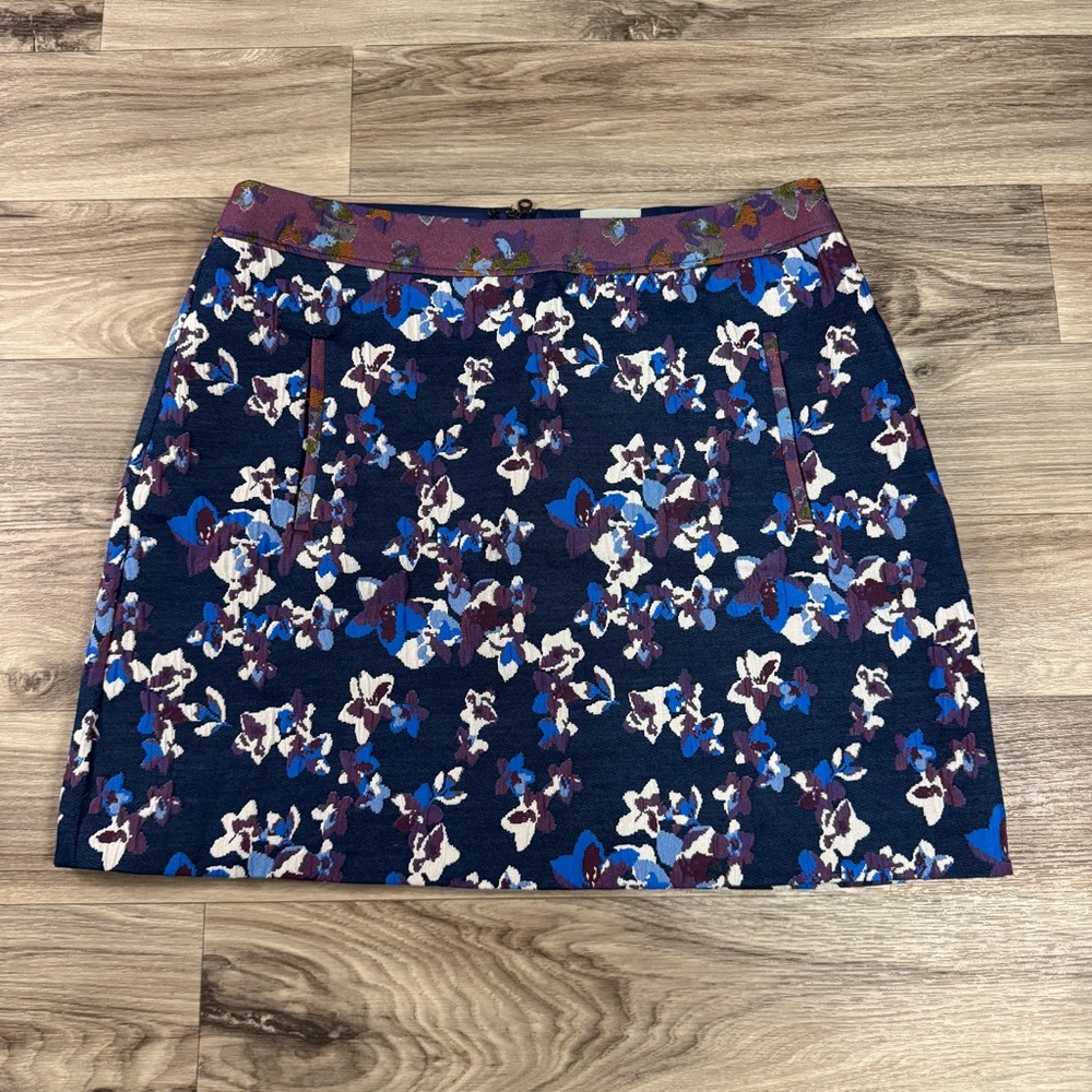 Anthropologie Maeve Cardana Floral Mini Skirt Size 14 - Picture 1 of 7